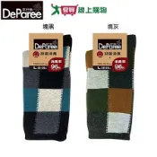 Deparee蒂巴蕾 台灣製 石墨烯+氧化鋅消臭直角襪 色塊 25-28cm 抑菌 3/4【愛買】