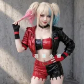 【羽澄小舖】小丑女 cosplay 全套 假髮 哈莉奎茵 cos服裝 鞋 異世界自殺突擊隊 衣服 出租 DC 動畫 小丑