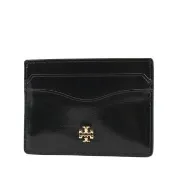 【TORY BURCH】EMERSON 金字LOGO漆皮名片夾-黑色