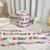 🌼小小布兵🌼 20mm 生日快樂緞帶 包裝帶 禮品帶 Happy birthd