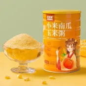 【推薦】小米南瓜玉米粥沖泡早餐即食粥500g沖泡無蔗糖早餐