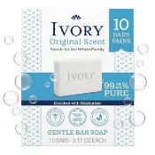Ivory Soap  (90克/塊，共10 塊/包) 美國象牙香皂，浮水 香皂，原味，99.44% 植物配方
