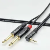 (店+)【YC Sound】可撕開 監聽喇叭線 雙6.3轉3.5 6.5mm轉3.5mm 左右聲道 雙6.3mm轉3.5mmTRS 一分二 聲卡線