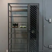 工業風鐵製衣鞋櫃/多層鞋櫃/訂製鞋櫃/全黑鐵焊接/商業空間