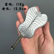 【5折熱賣】龍泉茶針芭蕉扇諸葛金屬一體不鏽鋼扇子家用收藏茶桌擺件工藝品