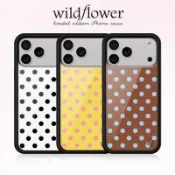 Wildflower 黑白/棕色/黃色波卡點 手機殼 Polka Dots 適用iPhone硬殼全包 防摔手機殼