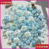 台灣出貨🔥藍色系仿真花朵混搭diy手工材料包花頭手作簪花頭飾花環髮簪裝飾 仿真花 乾燥花束 乾燥花材 人造花 假花永生花