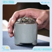 台灣出貨 百貨 生活 居家 免運香道入門 陶瓷香爐 帶蓋 空薰爐 聞香杯 禪意 焚香爐 香篆爐 仿古 隔火 佛教 品香爐