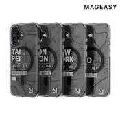 MAGEASY Apple 蘋果 iPhone 16 6.1吋 Urban M 3D 視覺防摔磁吸手機殼 防摔殼 磁吸殼