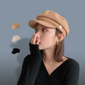 (店+)【ZOII 佐壹】韓版側釦挺版報童帽(報童帽 貝雷帽 畫家帽 貝蕾帽 南瓜帽 軍帽 #105005)