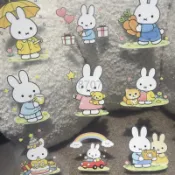 miffy 米菲兔✨可愛卡通米菲兔轉印貼紙防水DIY浮雕裝飾手機水杯行李箱趣味貼 禮盒🎁