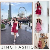 平口/綁脖*杏♥️現貨秒出售完不再【JinG】泰國🇹🇭鬆緊抹胸綁帶蝴蝶結蛋糕小洋裝♥️渡假海邊沙灘 約會裙