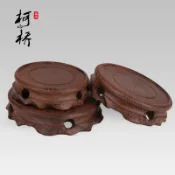 協貿國際日用品生活8館 實木奇石頭底座花盆景花瓶圓形擺件香爐葫蘆魚缸酒瓶茶壺茶杯托架