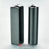 頂級黑膽石開運印章印鑑《全手工噴砂》六分，正常高度，單章。全配TRD-078