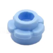 COOLPON｜這是樂高®LEGO®的正版零件 亮淺藍 圓形磚 1x1 花邊 24866 植物 葉子 花 6209683