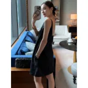 【夏季特惠】歐貨氣質無袖背心洋裝女名流爆款夏季小個子高級感氣質露背裙子