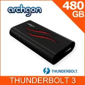 archgon 亞齊慷 X92 480GB 外接式固態硬碟 SSD Thunderbolt 3 (黑色)