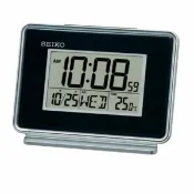 大高雄鐘錶城 seiko SK037 精工鐘 (QHL068K) 多功能雙鬧鐘長方形電子鬧鐘(黑)/9*12.7*5.8 cm｜樂天領券現折★全館特惠中★指定刷卡回饋10%