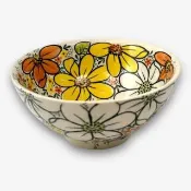【波蘭陶】SOLO歐洲家居 正版原裝 波蘭原廠手繪 Vena 15CM 中式碗 飯碗 甜點碗 早餐碗 南國波斯菊系列