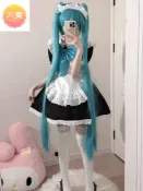 女僕裝 公主大裙擺 初音cosplay服裝 女僕裝 動漫裙 角色扮演 造型服飾 漫展服飾 cos 蓬蓬裙 洛麗塔連衣裙