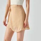 【BIGSHOW Studio】瑜伽服短褲女外搭防走光尷尬高腰遮臀顯瘦綁帶一片式運動半身裙