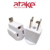 【atake】3轉2電源轉接頭 安規 插座 防火材質  3變2轉接插頭 3孔轉2孔 插頭轉接頭 電源插座 可接地