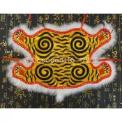 【天藝佛具坊】平繡虎爺衣 黃色 虎爺衣 刺繡 神明衣 虎爺披風 虎爺袍 虎爺將軍