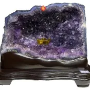 【恬芯晶品】巴西土型紫鈦紫晶洞7.4KG新居財位擺設MA30(紫水晶洞開運水晶招財招貴人開業財位晶洞)