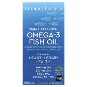 【iHerb】Viva Naturals, Omega-3 魚油，2500 毫克，180 粒軟膠囊