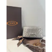 快速出貨-全新-TOD'S手提包水蛇皮WOC
