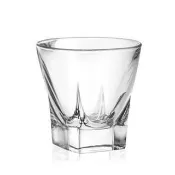 【RCR】義大利原裝 Fusion系列 專利無鉛水晶 威士忌矮杯/酒杯 270ml｜流線方形底座