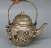協貿國際日用品生活9館 純銅壺八仙壺擺件水壺八仙過海茶壺家居裝飾擺件古玩雜項收藏