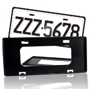 【安伯特】7碼新式汽車牌框(一組2入-黑) 牌框 牌照框 車牌框【DouMyGo汽車百貨】
