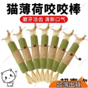 寵物優品⚡ 貓薄荷磨牙棒自嗨解悶貓玩具耐咬拉菲草棒逗貓棒幼貓磨牙貓咪用品