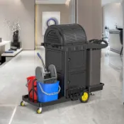 可開統編 清潔手推車 工作車 適用於商場/酒店/賓館等場所 白云清洁多功能清洁车物业保洁车多用途手推车打扫卫生装垃圾车