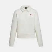 【UNDER ARMOUR】UA 女 APAC LNY Fleece 半開襟長袖帽T_6014320-110