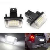 PEUGEOT 2 件 LED 車牌燈適用於標致 206 207 307 308 406 407 5008 合作夥伴雪鐵