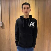 美國百分百【全新真品】Armani Exchange 連帽 外套 AX 亞曼尼 棉質 上衣 logo 黑色 XS號 AW51