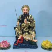 新品*熱銷*上帝公16寸真武大帝神像 玄天上帝 祖師北帝家用供奉擺件樹脂庭院