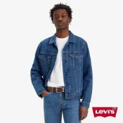 Levis TYPE 3經典修身牛仔外套 / 提花壓印 / 藍 男款 72334-0408 熱賣單品