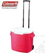 大里RV城市【美國 Coleman】 26.5L拖輪置物型冰桶-厚壁.保冷冰箱.拉桿式行動冰箱.食物保鮮 CM-0028