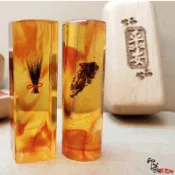 {印篆達人刻印鋪}紅琥珀~肚臍章6分方/圓(含印鑑刻印.附印盒)用心製作質感好.
