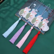 現貨 新款中秋玉兔香包流蘇掛件 刺繡diy裝飾配件 節日團圓流蘇掛件禮物
