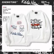 keith haring聯名凱斯哈林 🔥重磅秋冬衛衣 男女休閒 寬鬆大尺碼 情侶 園領大学T 青少年 長袖T恤 新款上衣