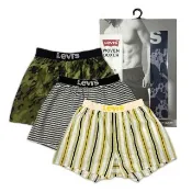 【LEVIS】男生平口褲 男生四角褲 寬鬆四角褲 男生內褲/有機面料/寬鬆舒適/多款任選 純棉平口褲
