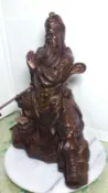 銅器 銅雕 關公 關雲長 武財神 武聖人 關羽銅像 早期收藏 特價分享