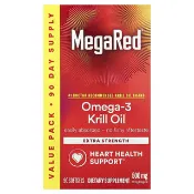 【iHerb】旭福, MegaRed，優質 Omega-3 磷蝦油，特強型，500 毫克，90 粒軟膠囊