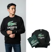 【LACOSTE】經典雙鱷 Lacoste 大學T 純棉 印標+繡標 鱷魚 長T 無刷毛 長袖 上衣 大尺碼 拉科斯特 @1986