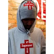 全新正品FW2020 Supreme Cross Box Logo Hooded 十字刺繡 box logo 帽TEE