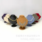 漣漪生活 【模特頸模展示】項鍊展示架 珠寶展示道具 飾品收納掛架 吊墜架 人像脖子架 首飾陳列架 高質感亞克力 防氧化不掉色 輕巧穩固 居家收納或店面展示皆適用